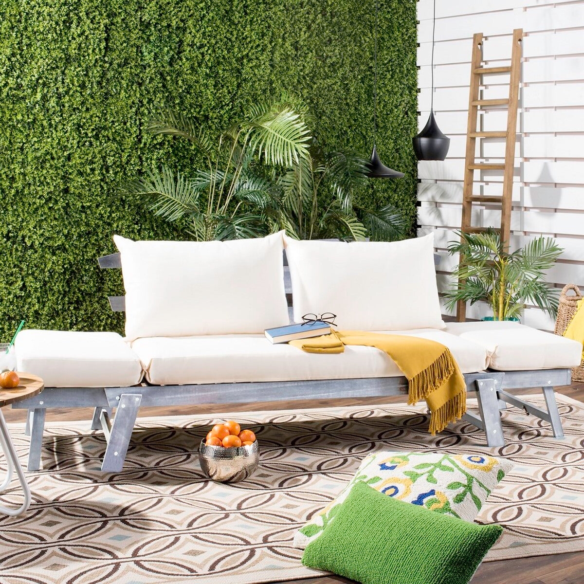 Daybed: Adjustable Sides with Weathered Grey Wood