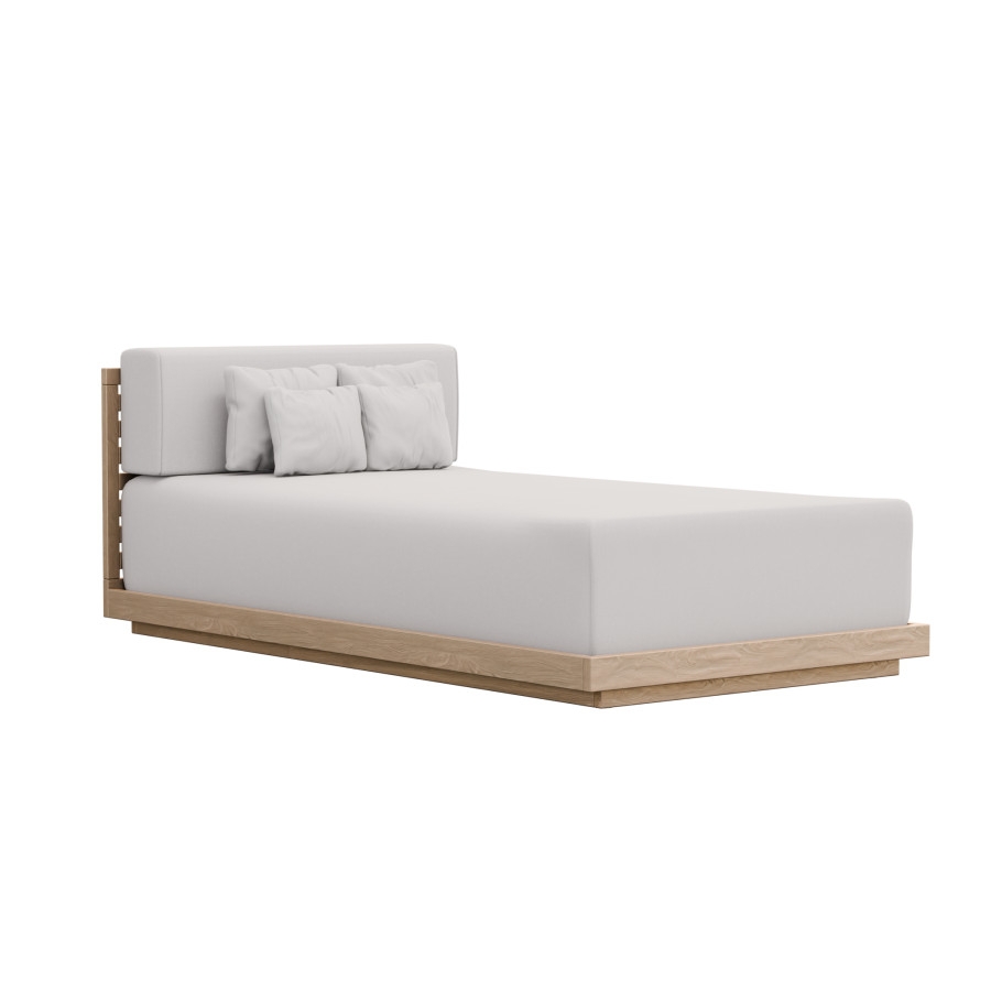 Daybed: Recessed Plinth Base and Japandi Slatted Back