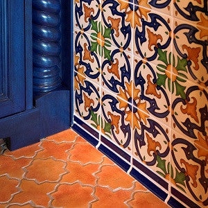 Decorative Tile Spiral Pillar Spanish Revival Tile Accent
