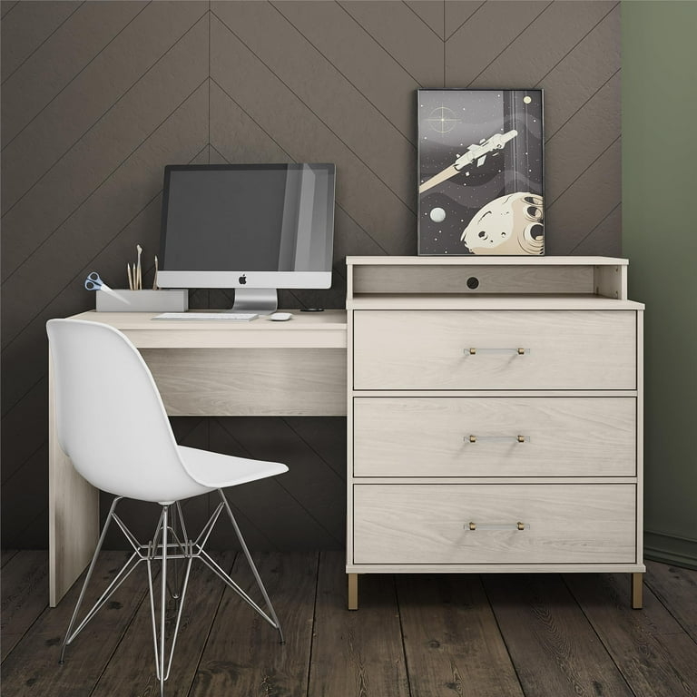 Desk Dresser Combo White Oak Small Space Desk Dresser