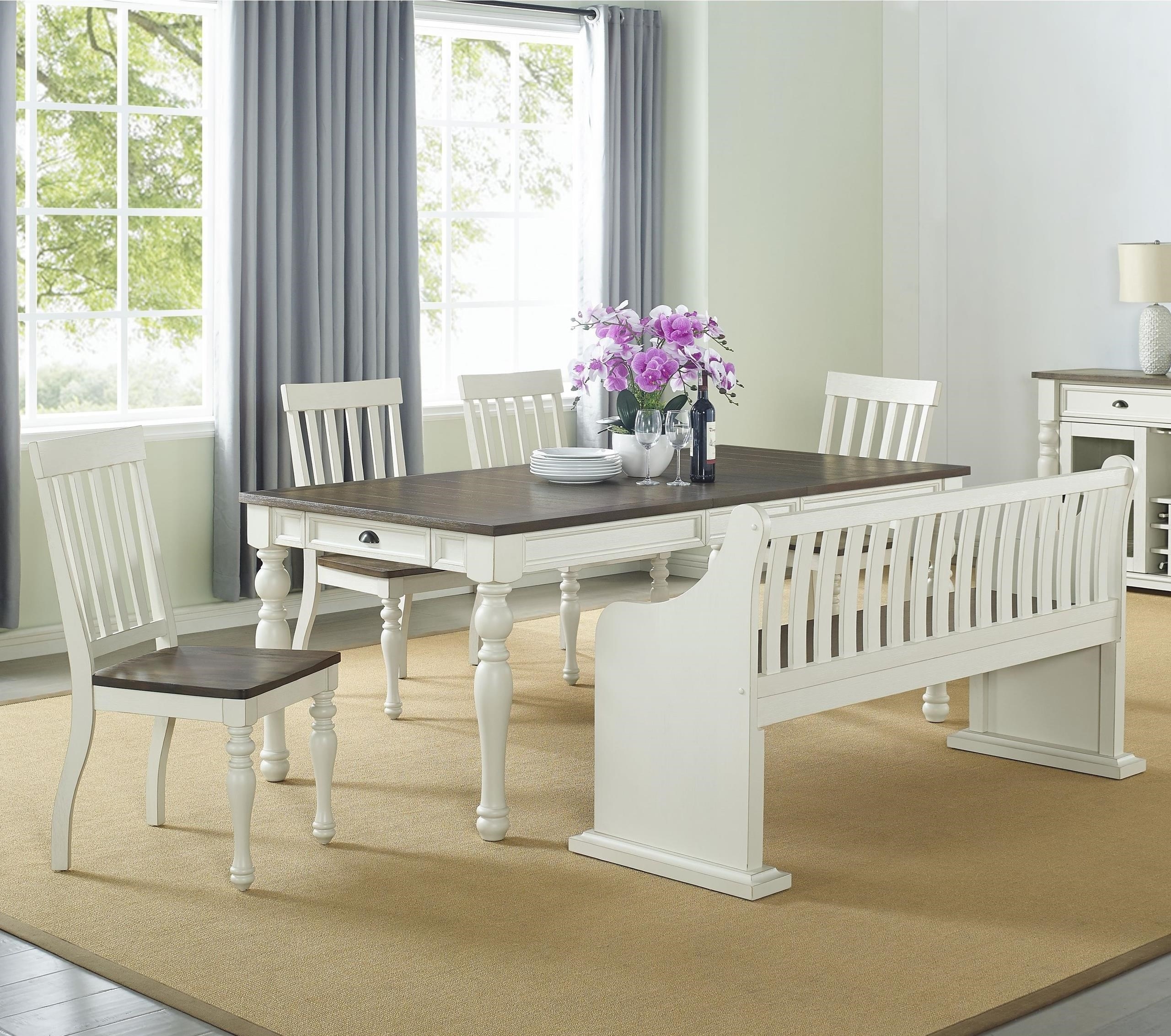Dining Table With Bench With Backrest