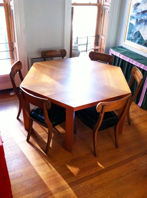 Dining Table: Starburst Grain and Greek Key Accents