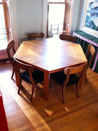 Dining Table: Starburst Grain and Greek Key Accents