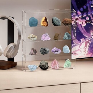 Display Case in Transparent Acrylic for Desktop Crystal Organizer