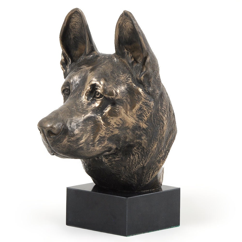 Dog Bust with Pedestal Mount and Pedestal Animal Head Decor