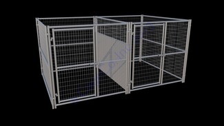 Dog Kennel: Dual Run System with Fight Guard Divider