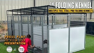 Dog Kennel: Folding Structure with Opaque Privacy Panels