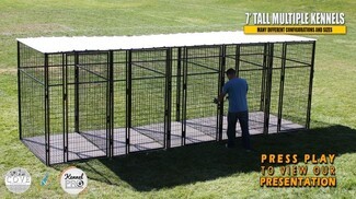 Dog Kennel System: 7ft Tall Full-Stall Enclosure