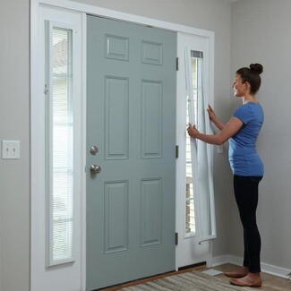 Door Blinds Cordless Operation Add On Frame Sidelight Fit