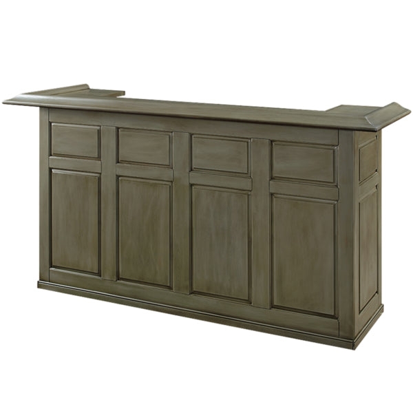 Dry Bar in Driftwood Grey with Transitional Paneling