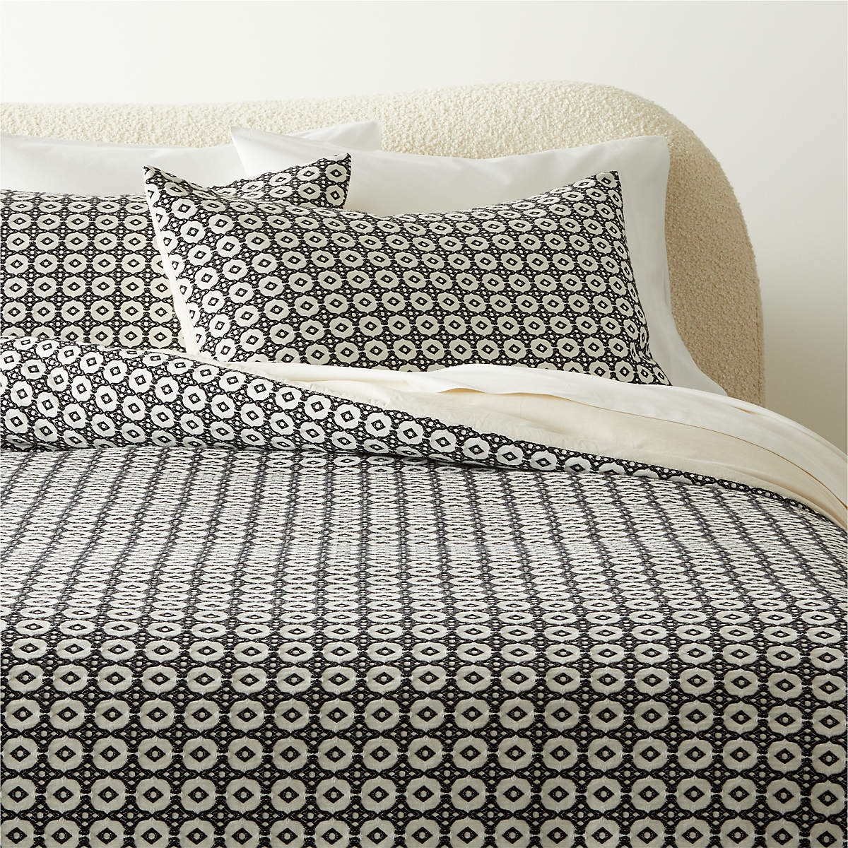 Duvet Cover in Organic Cotton with Graphic Print Linens