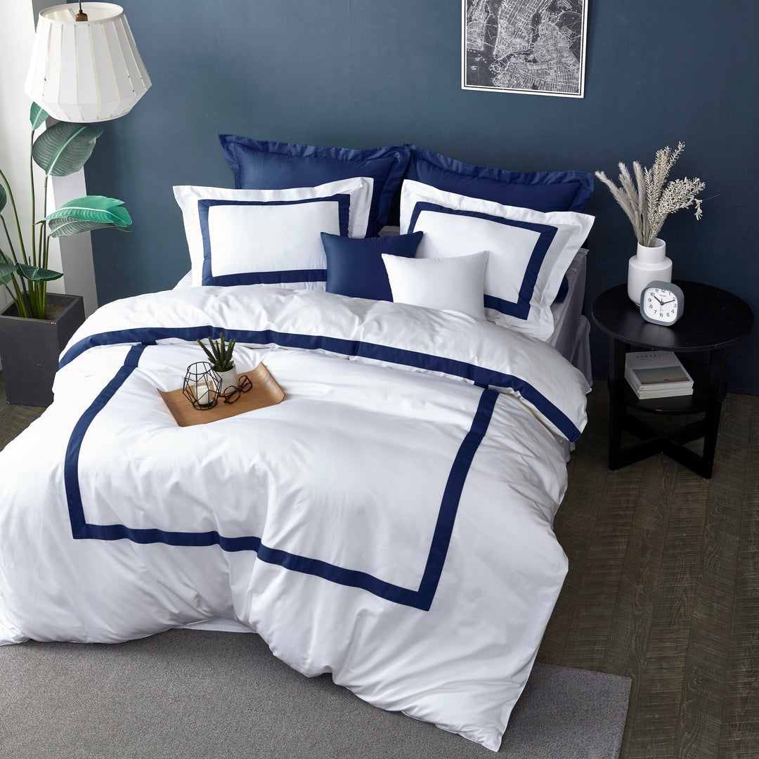 Duvet Cover Set High Contrast Linens Hotel Style