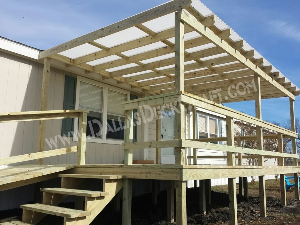 Elevated Porch Deck Translucent Roof Translucent Patio Roof Design