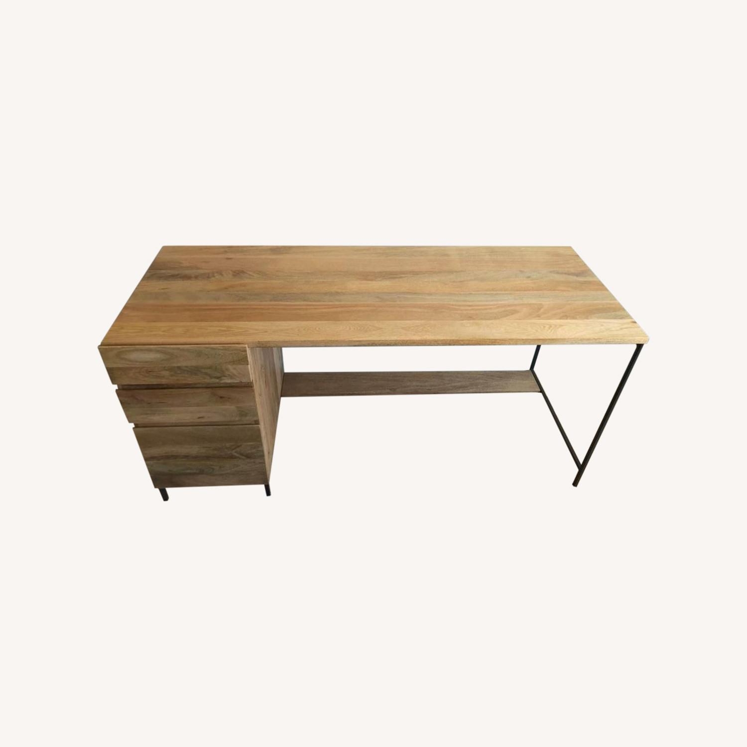 Executive Desk: Asymmetric Base and Three Storage Drawers