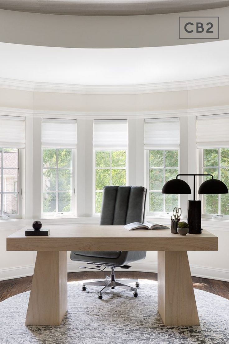 Executive Desk with Channeled Back and Slab Leg Workspace