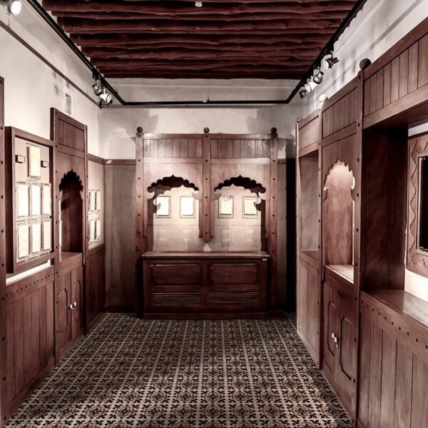 Exhibition Gallery Scalloped Arches Spanish Tile Floor Ideas