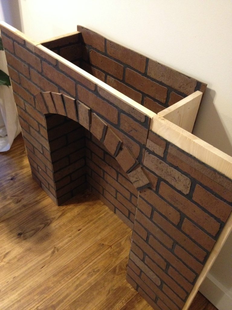 Faux Fireplace Mantel Arched Opening Faux Brick Veneer Project