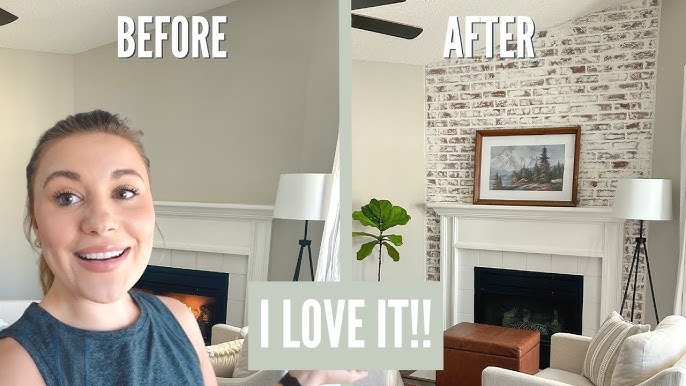 Fireplace Floor to Ceiling Accent Floor to Ceiling Brick Wall
