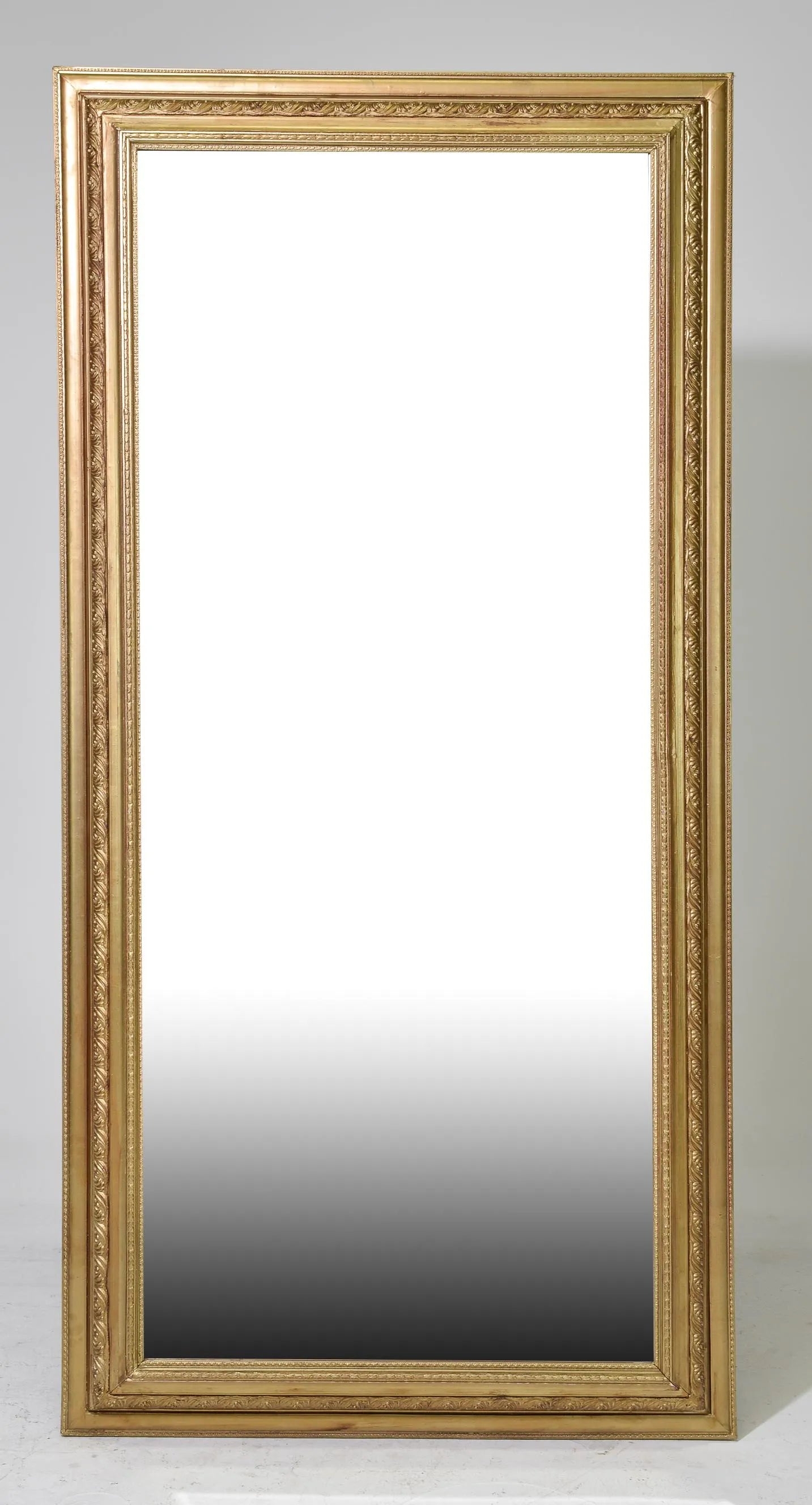 Floor Mirror Detailed Molding Traditional Antique Floor Mirror