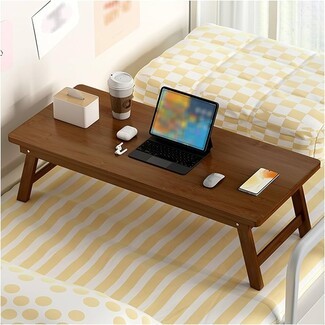 Floor Table Foldable Wood Legs Portable Bed Tray Desk