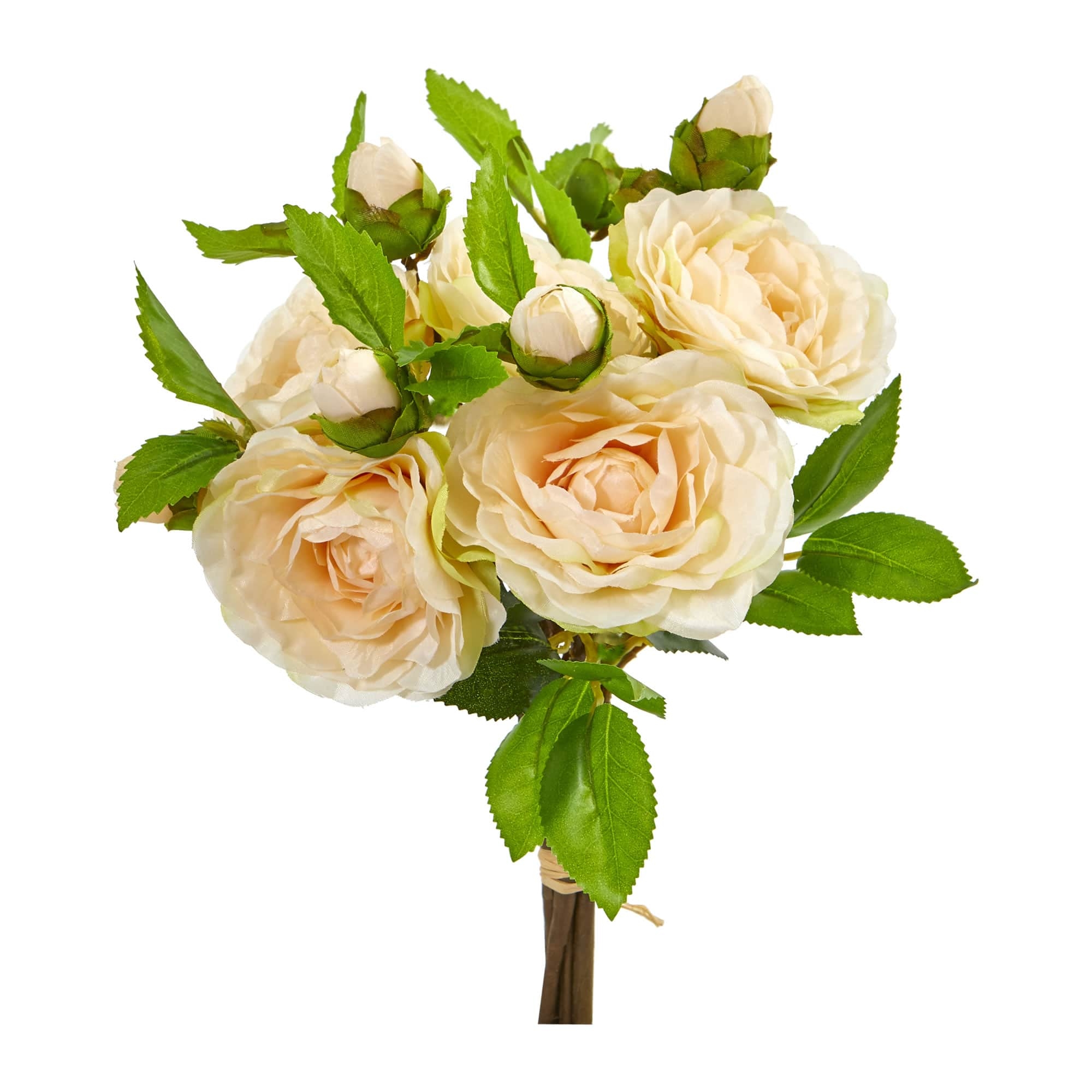 Flower Bouquet with Closed Buds and Romantic Cottage Floral Decor