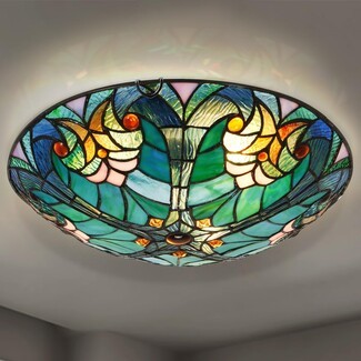 Flush Mount Light with Vintage Floral Chandelier Style