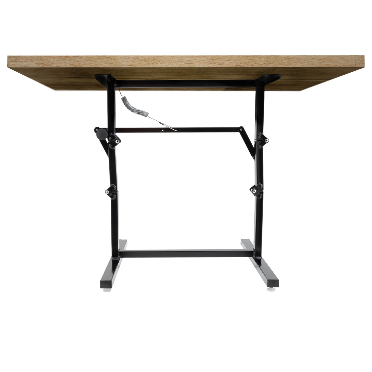 Folding Table Base: Matte Black Pull Release Cable RV Leg
