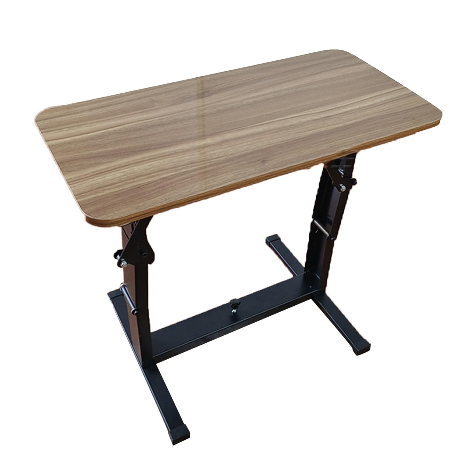 Folding Table: Walnut H-Shaped Base Adjustable Height Table