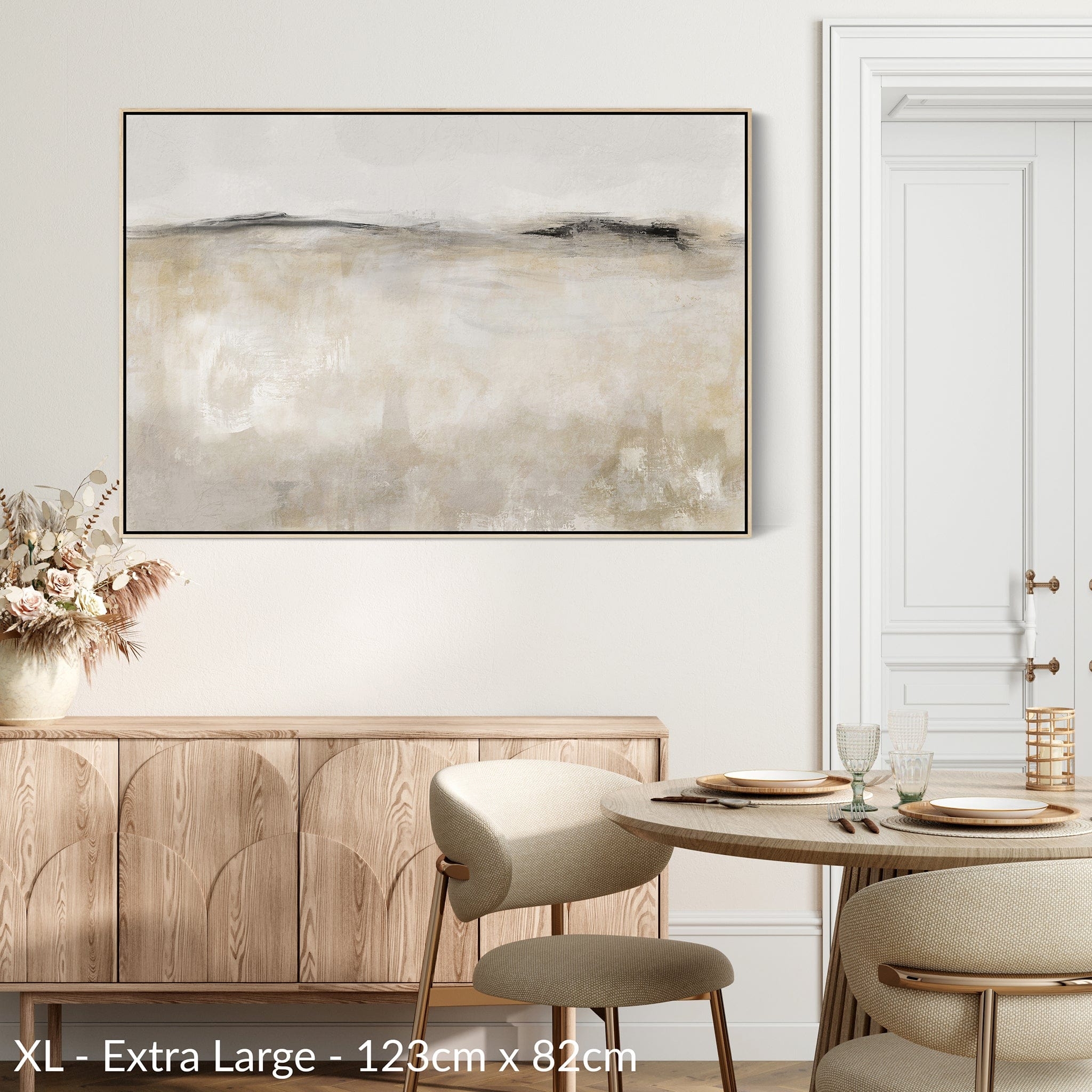 Framed Canvas Art Extra Large Format Arched Sideboard Pairing