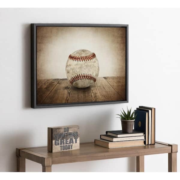Framed Canvas: Vintage Distressed Plank Background Art
