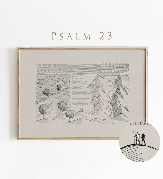 Framed Wall Art Religious Line Art Scripture Wall Decor