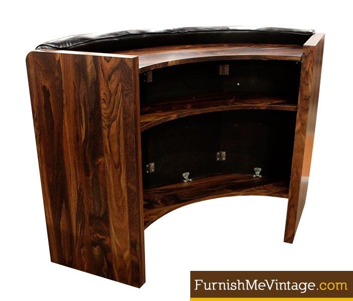 Free Standing Bar with Curved Silhouette and Padded