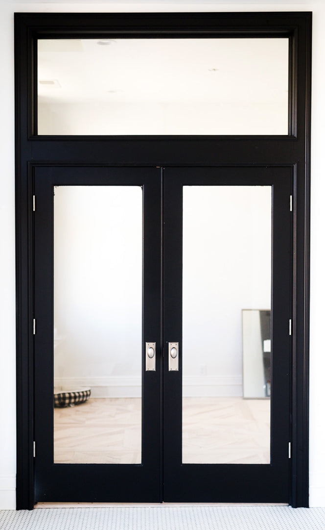 French Doors with Transom Window and Black French Doors with Transom