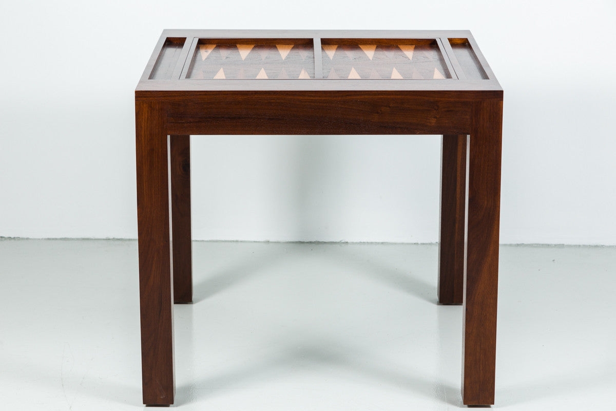 Game Table using Parsons Backgammon Table Style and Side Trays
