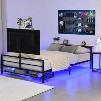 Gaming Bed Ventilated Console Rack LED Underbed Glow