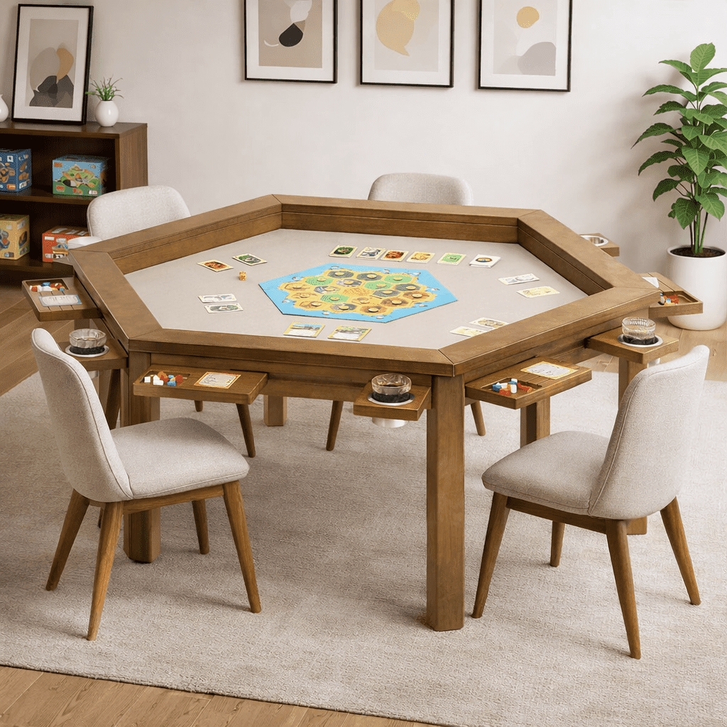 Gaming Table: Recessed Game Well and Hobby Trays