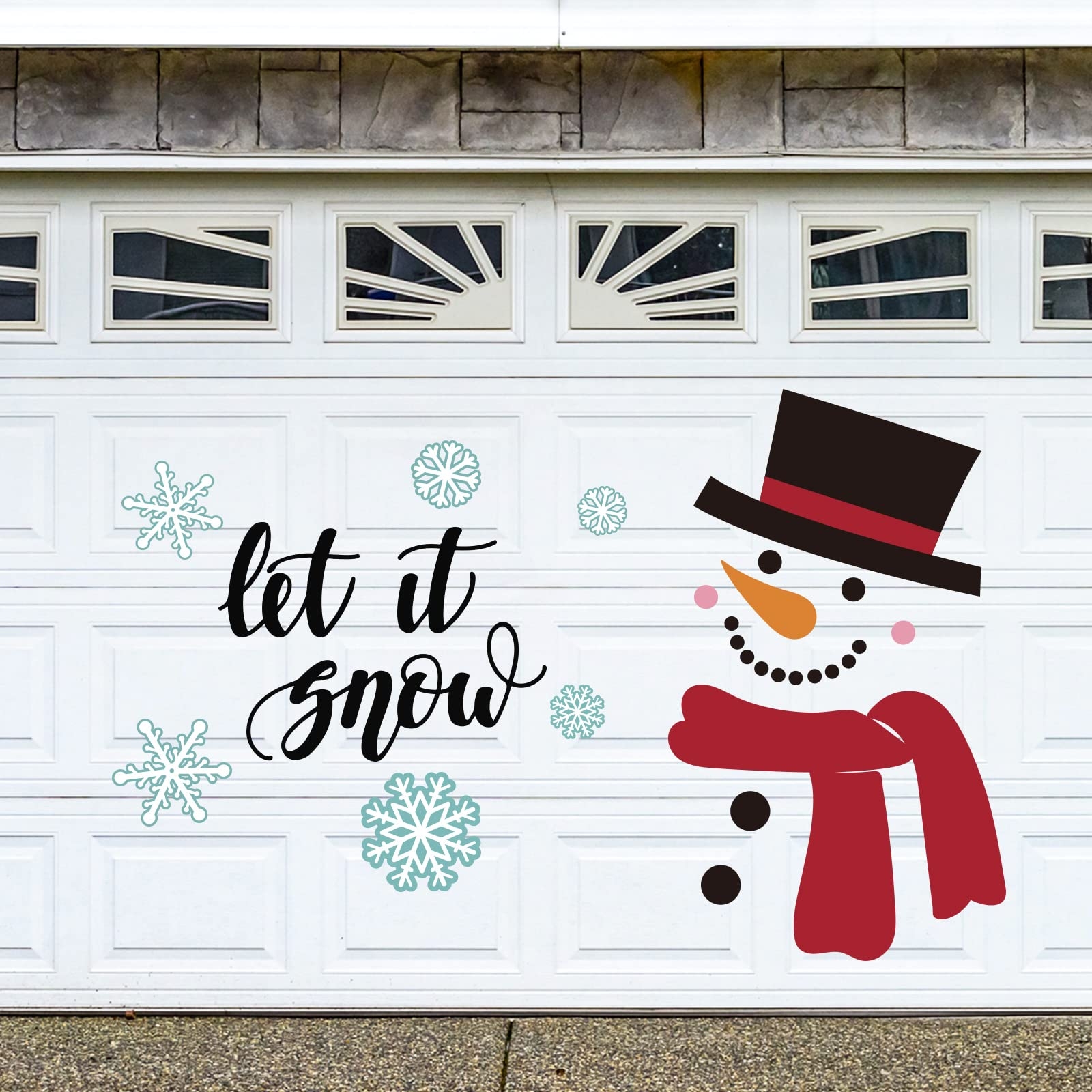 Garage Door Decals Magnetic Snowman Character Snowman Door Decal