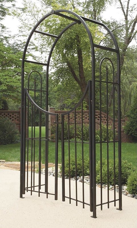 Garden Arbor in Oil Rubbed Bronze with Double Gate