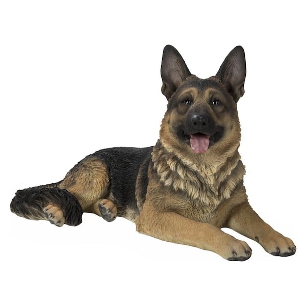 Garden Statue with Intricate Fur and Life-Like Dog Garden Decor