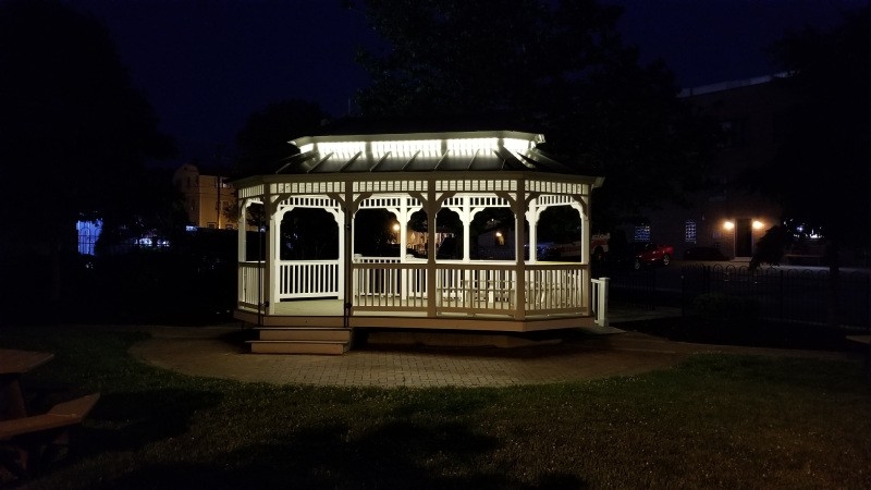 Gazebo Illuminated Frieze Tiered Roofline White Decor