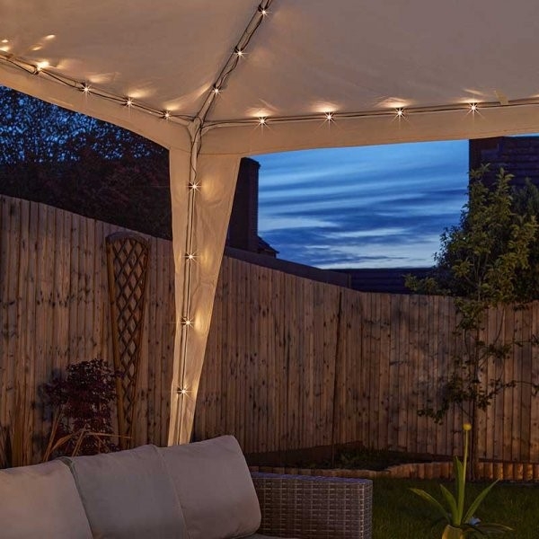 Gazebo String Lights Frame Integrated Fairy Lights Glow