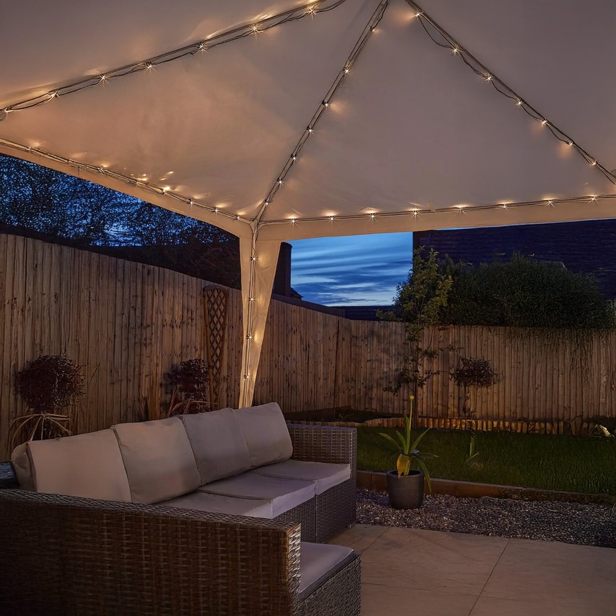 Gazebo String Lights Rib Mounted Lights Gazebo Fairy Lights