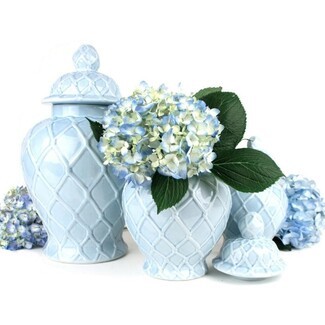 Ginger Jar Raised Trellis Pattern Lattice Pattern Vase