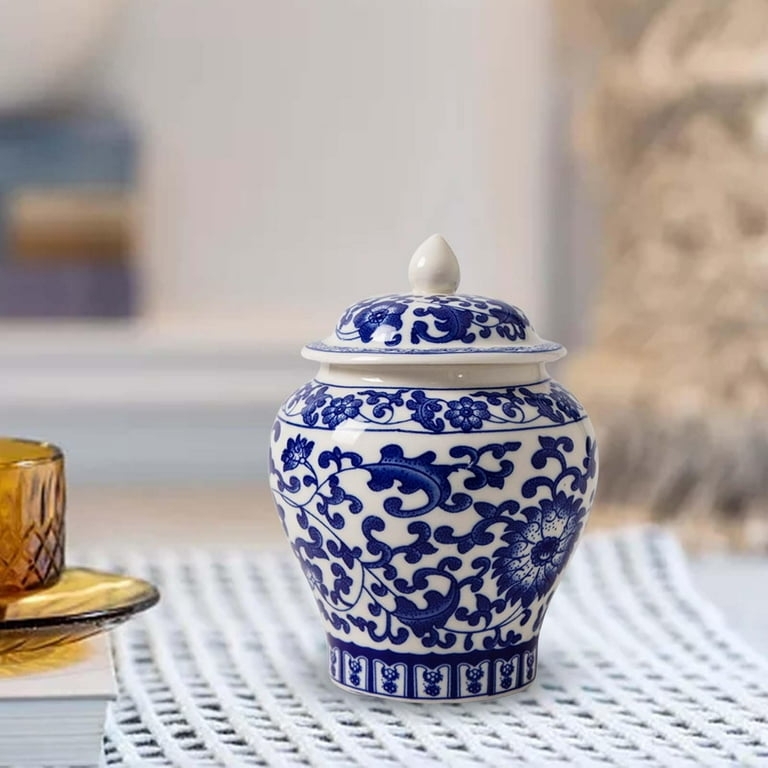 Ginger Jar Traditional Floral Pattern Vintage Style Jar