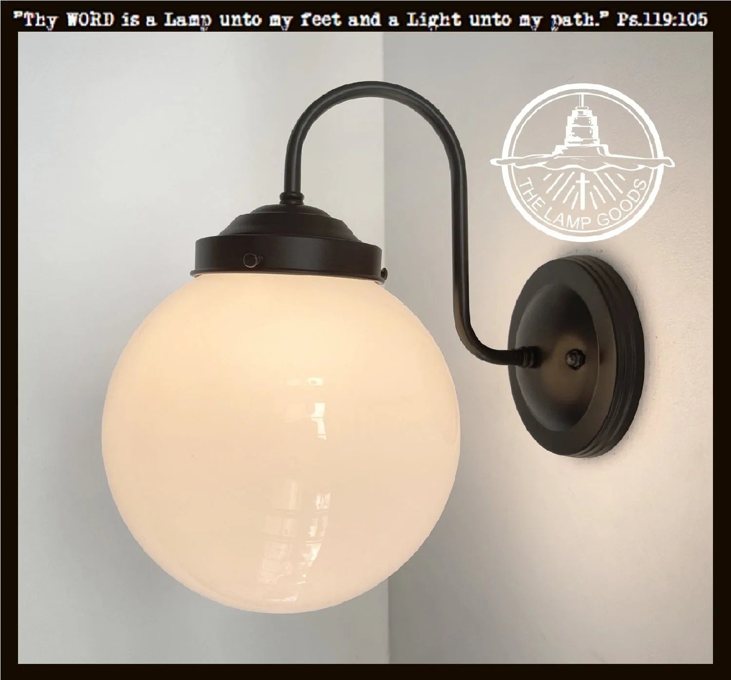 Globe Wall Sconce Oversized Milk Glass Rubbed Bronze Light