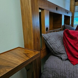 Headboard: Integrated Storage Headboard with Grommets