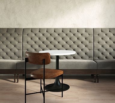 High Back Banquette Profile Diamond Tufted Wall Seating