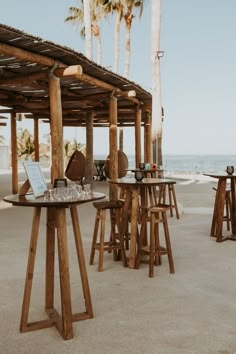 High Cocktail Table in Rustic Timber and Natural Timber Bar Stools