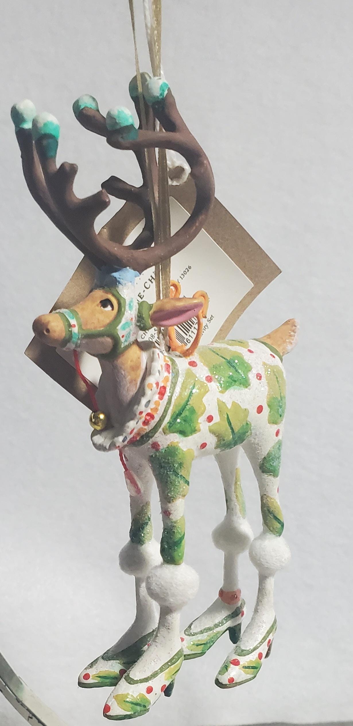 Holiday Ornament: Holly Leaf Pattern Maximalist Holiday Tree Accent