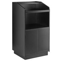 Host Station Matte Black Recessed Kickplate with Slanted Top